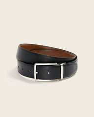 Reversible Black and Tan Saffiano Leather Belt rw&co Special Promo Price