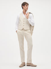 Stretch Linen Suit Vest rw&co On Sale