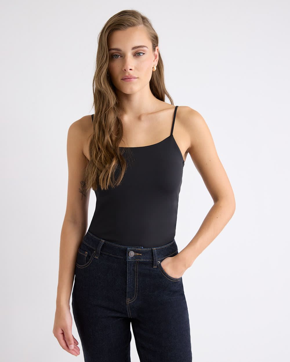 Nylon Scoop-Neck Cami rw&co Limited Time Discount