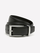 Black Leather Belt with Square Buckle rw&co Great Value Deal