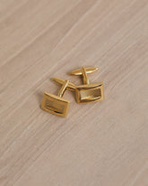 Rectangular Golden Cuff Links rw&co Great Value Deal