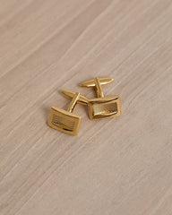 Rectangular Golden Cuff Links rw&co Great Value Deal
