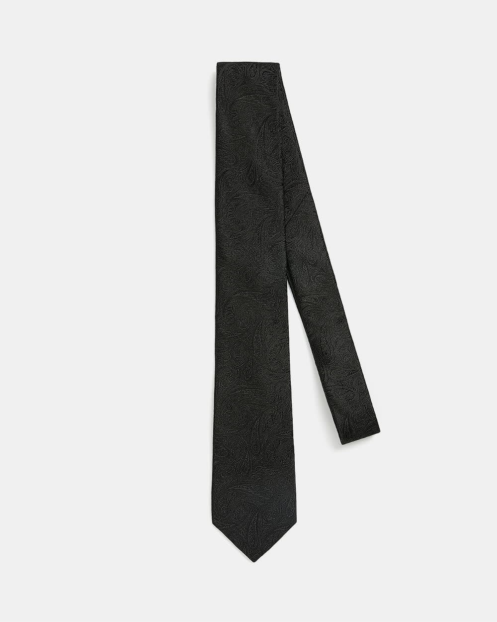 Paisley Black on Black Regular Tie rw&co Limited Time Discount
