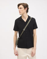 Slim Fit Short-Sleeve Knit Shirt with Camp Collar rw&co Great Value Deal