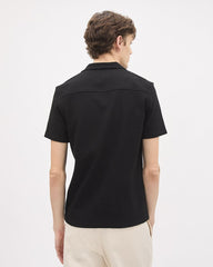Slim Fit Short-Sleeve Knit Shirt with Camp Collar rw&co Great Value Deal