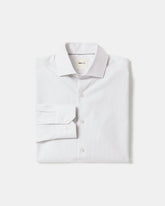 White Slim Fit Dress Shirt with Grey Micro Dots rw&co Special Offer