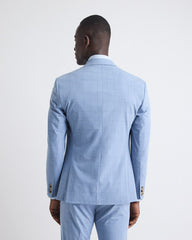 Slim Fit Sky Blue Windowpane Suit Blazer rw&co Special Offer