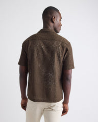 Short-Sleeve Lace Shirt with Camp Collar rw&co Special Promo Price
