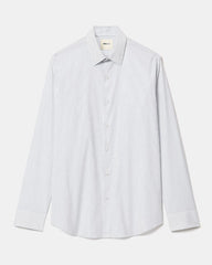 White Tailored Fit Dress Shirt with Blue Stripes rw&co Exclusive Sale Price