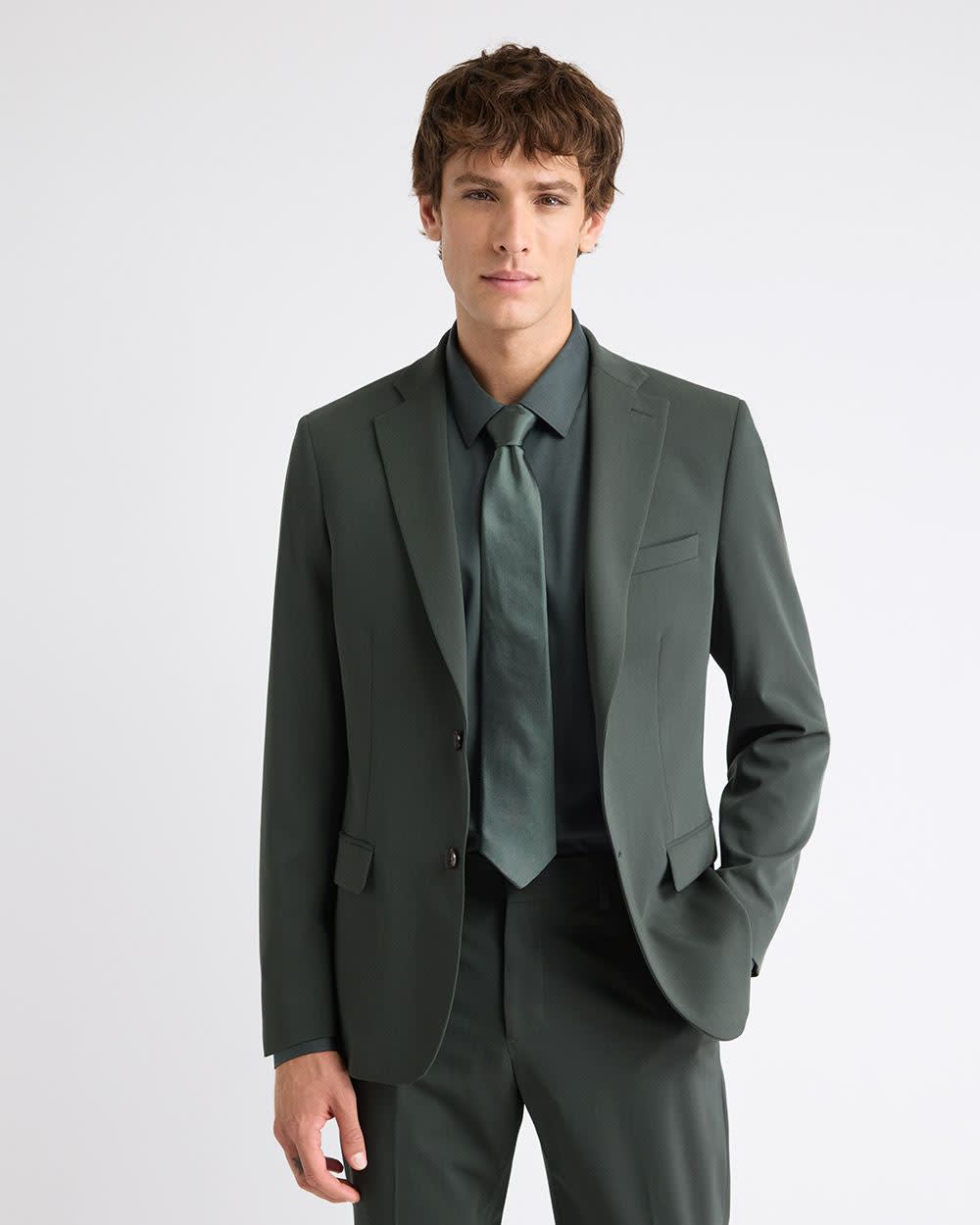 Slim Fit Dark Green Suit Blazer rw&co Great Value Deal
