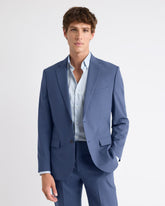 Slim Fit Blue Wool-Blend Suit Blazer rw&co Great Value Deal
