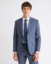 Slim-Fit Wool Check Suit Blazer rw&co Limited Time Discount