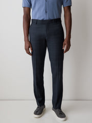 Slim Fit Navy Checkered Suit Pant rw&co Special Promo Price