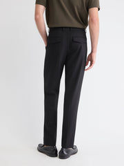 Wool-Blend Tapered-Leg Pleated Dress Pant rw&co Limited Time Discount