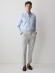 Light Blue Slim Fit Dobby Dress Shirt rw&co Great Value Deal