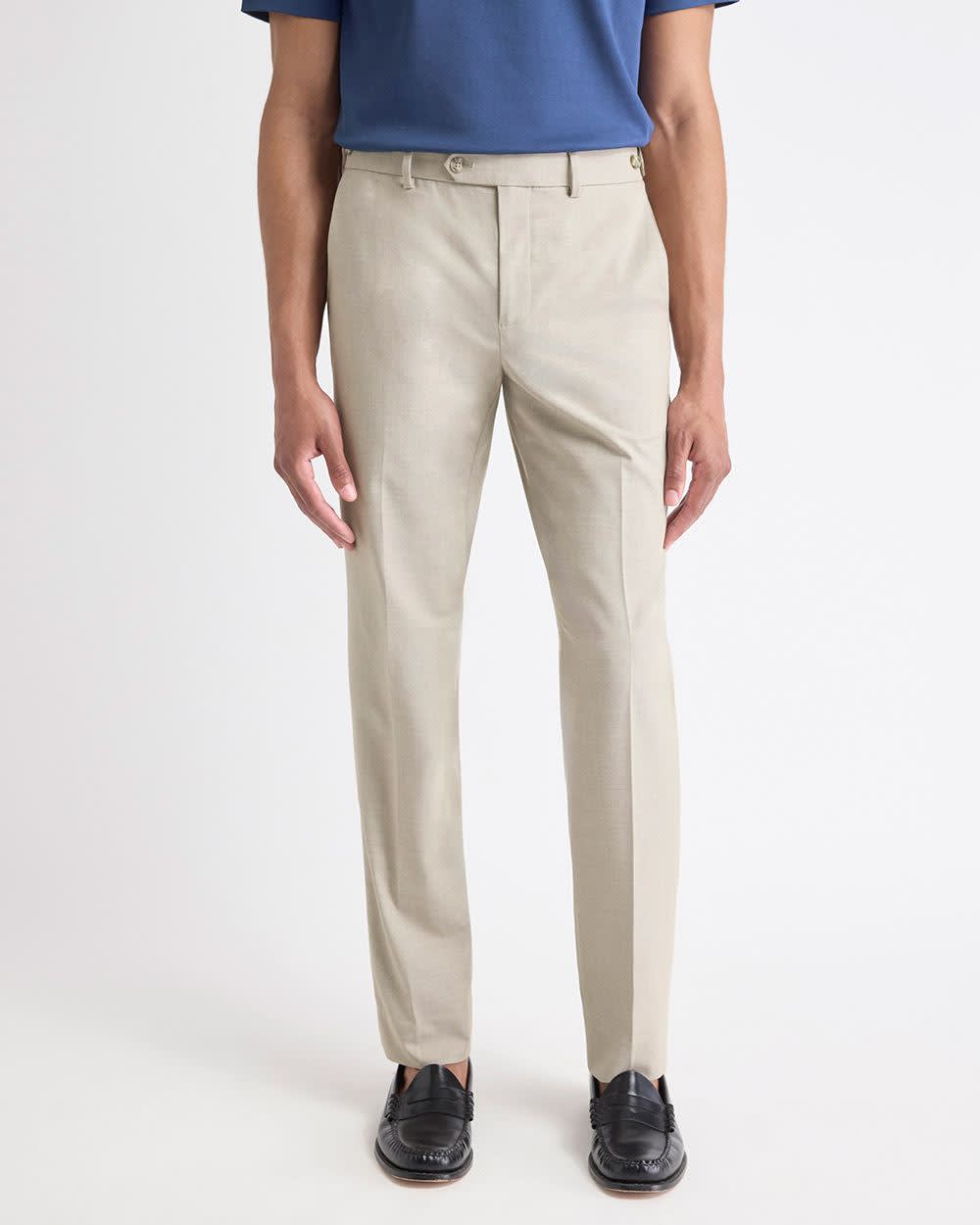 Beige Slim-Fit Wool-Blend Essential Pant rw&co Exclusive Sale Price