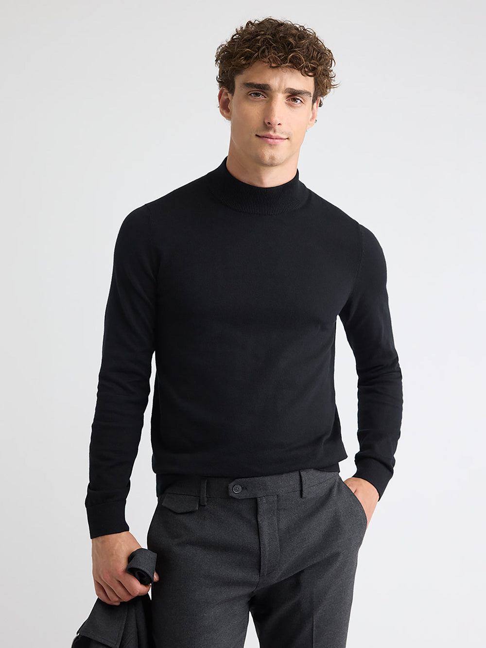 Long-Sleeve Mock-Neck Sweater rw&co On Sale