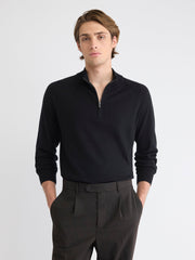 Long-Sleeve Quarter-Zip Mock-Neck Sweater rw&co Special Promo Price