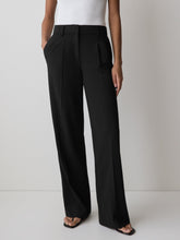 Black High-Rise Wide-Leg Pant rw&co Special Promo Price