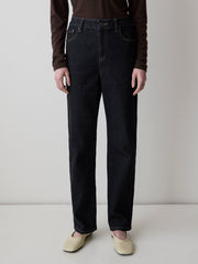 Dark-Wash Straight-Leg Jeans rw&co Special Offer