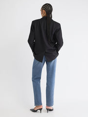 Wool-Blend Oversized One-Button Blazer rw&co On Sale