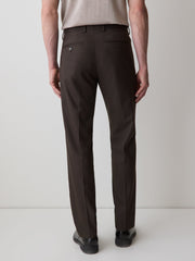 Slim Fit Dark Brown Brushed Twill Pant rw&co On Sale