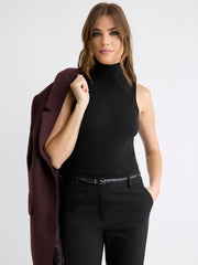 Sleeveless Turtle-Neck Sweater rw&co Limited Time Discount