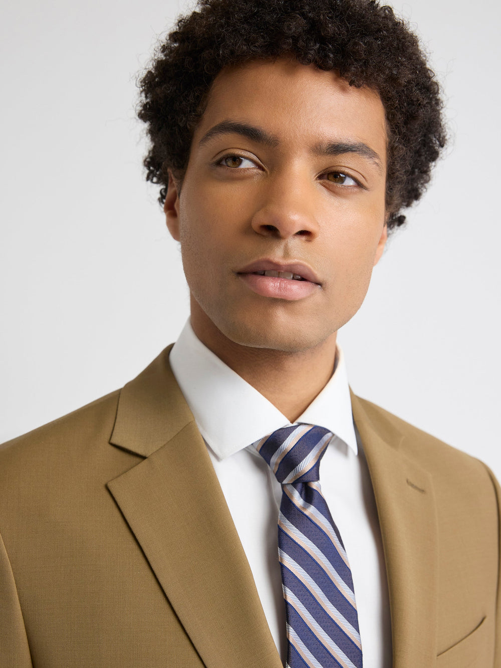 Brown Regular Tie with Stripes rw&co Great Value Deal