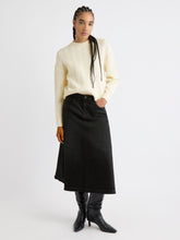 Grey Flare Midi Denim Skirt rw&co Great Value Deal