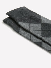 Grey Argyle Socks rw&co Limited Time Discount