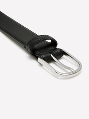 Dressy Leather Belt with Round Buckle rw&co On Sale