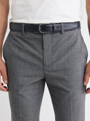 Dressy Leather Belt with Round Buckle rw&co On Sale