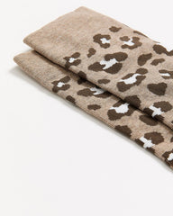 Crew Socks with Leopard Pattern rw&co Exclusive Sale Price