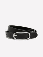 Thin Leather Belt with Oval Buckle rw&co Great Value Deal