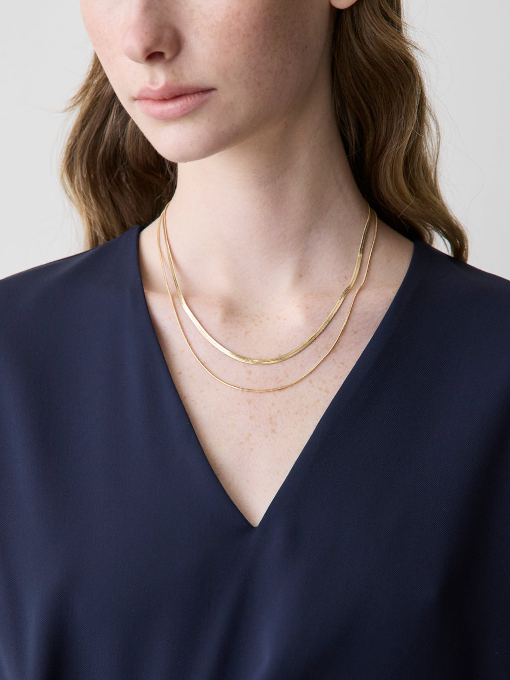 Double-Snake-Chain Necklace rw&co Limited Time Discount