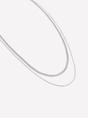 Double-Snake-Chain Necklace rw&co Limited Time Discount