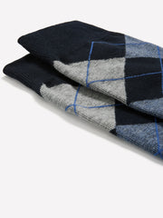 Blue Argyle Socks rw&co Great Value Deal