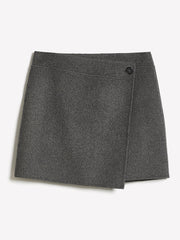 Melton Wrap Mini Skirt rw&co On Sale