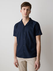 Short-Sleeve Herringbone Shirt with Camp Collar rw&co Exclusive Sale Price