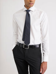 Navy Regular Tie with Geometric Pattern rw&co Limited Time Discount