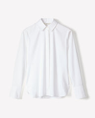 Fitted Long-Sleeve Poplin Blouse rw&co Special Offer