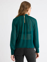 Long-Sleeve Chiffon Popover Blouse rw&co On Sale