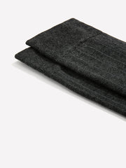 Grey Dress Socks with Striped Pattern rw&co On Sale