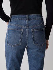 Deep-Blue Mid-Rise Skinny Jeans rw&co Limited Time Discount