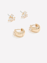 Essential Earring Duo - 2 Pairs rw&co On Sale