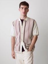 Short-Sleeve Shirt Sweater with Vertical Stripes rw&co Exclusive Sale Price