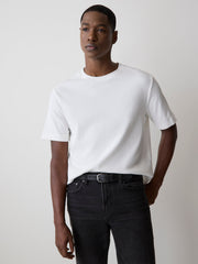 Short-Sleeve Crew-Neck Ribbed Tee rw&co Special Offer