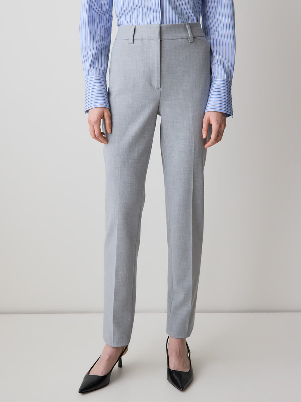 Mid-Rise Long Slim-Leg Signature Pant rw&co Special Offer