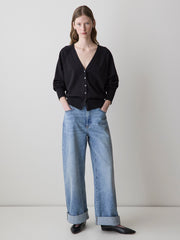 Long-Sleeve V-Neck Cardigan rw&co Special Offer