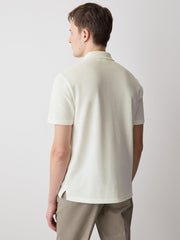 Short-Sleeve Ribbed Quarter-Zip Polo rw&co On Sale